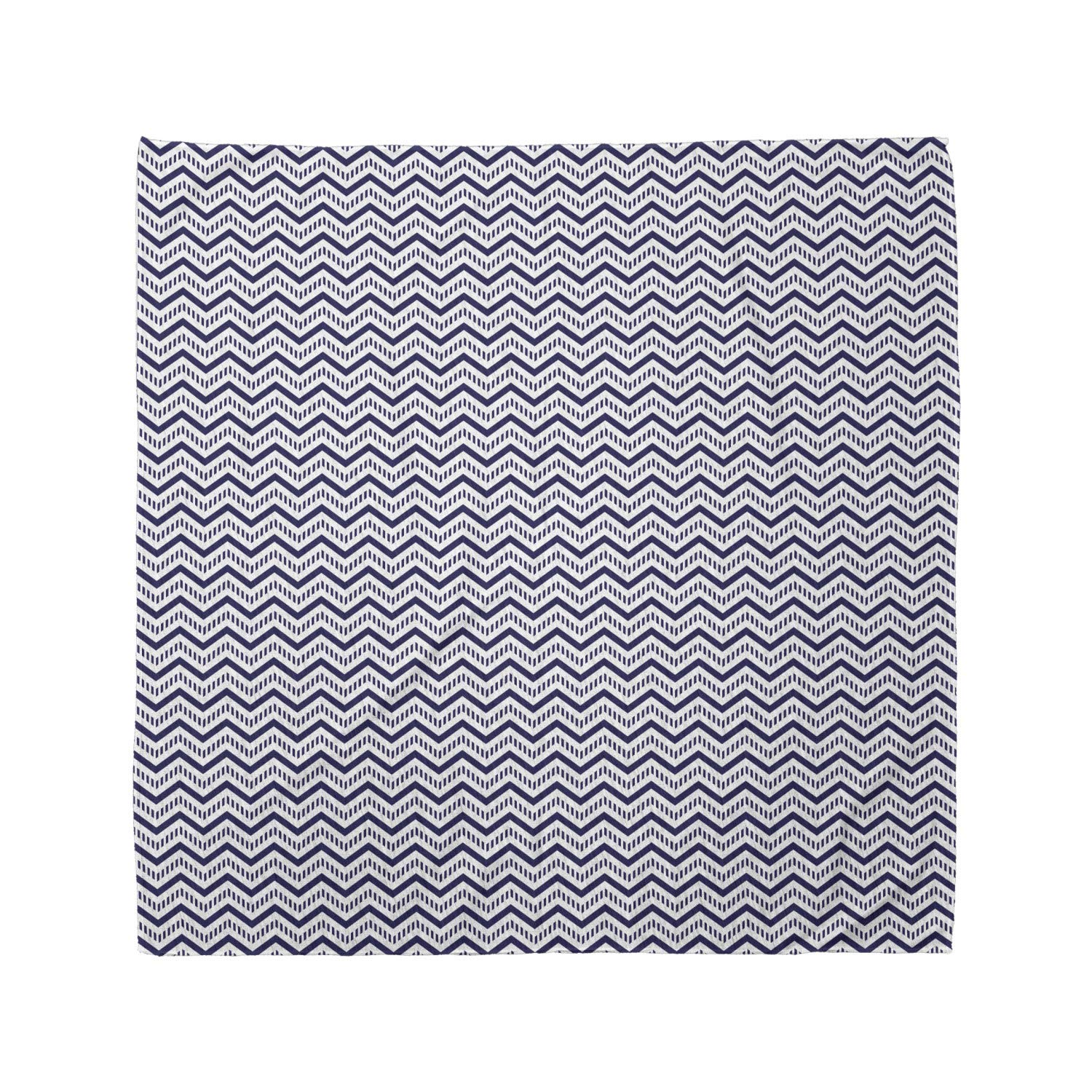Ambesonne Navy Blue Bandana - Chevron Dashed Lines Unisex Head Scarf & Neck Tie for Men Women - Perfect for Outdoor Activities, Sports, and Fashion Accessories
