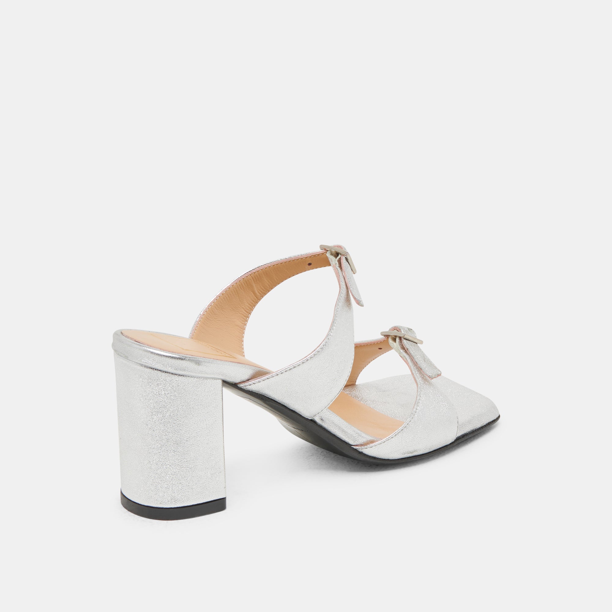 Shane Silver Metallic Leather Heels - Stylish Women's High Heels for Parties, Weddings & Evening Events