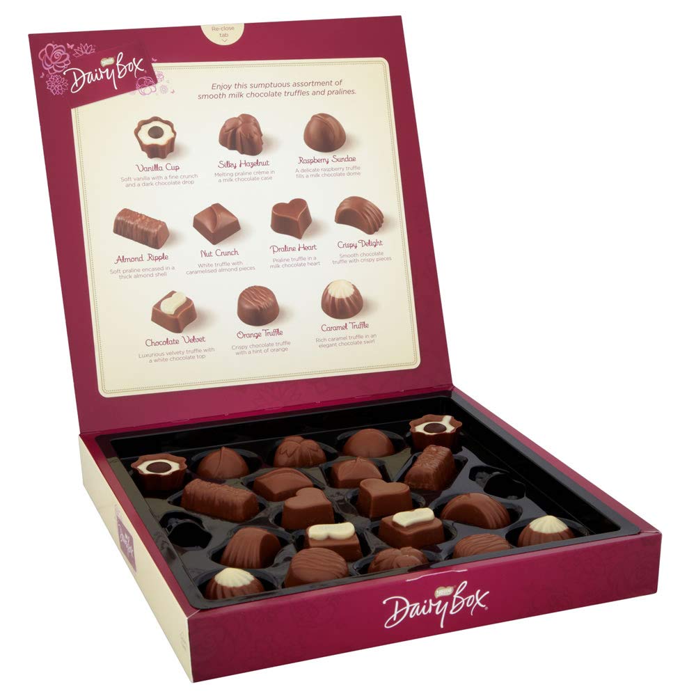 Nestlé Dairy Box Assorted Chocolate Candy 180g (6.35oz) - Premium Chocolate Gift Box for Holidays, Parties & Corporate Events