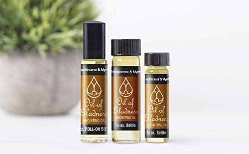 Frankincense & Myrrh Anointing Oil Roll-On 1/3 oz - Holy Oil for Prayer, Spiritual Ceremonies, Blessings & Daily Devotion - Perfect for Home Worship, Church Services & Personal Meditation