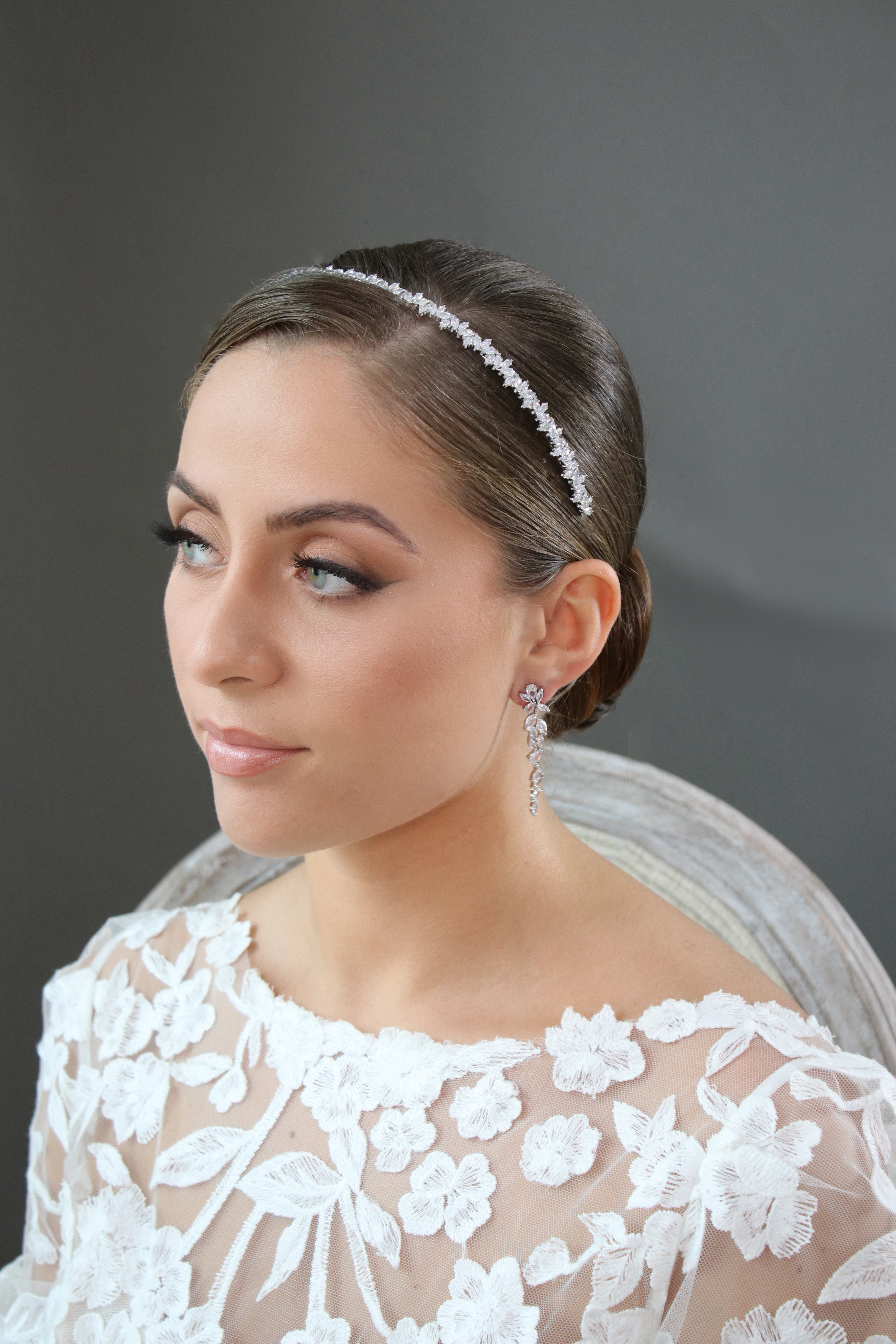 LIV Simulated Diamond Thin Headband - Elegant Crystal Hair Accessory for Women, Bridal, Wedding, Prom & Special Occasions