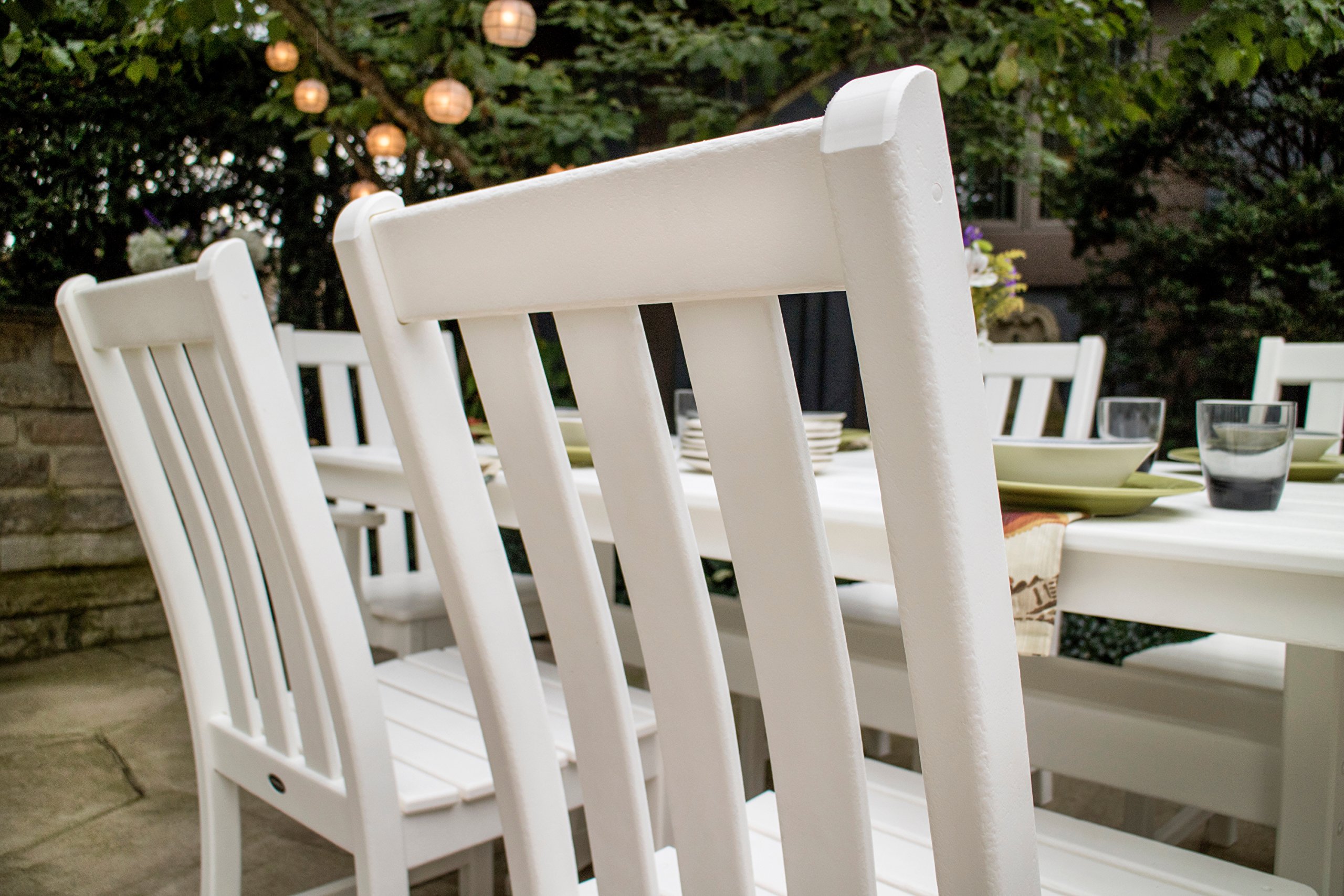 POLYWOOD® Vineyard Dining Side Chair - Black Outdoor Patio Furniture for Garden, Poolside, and Restaurant Use