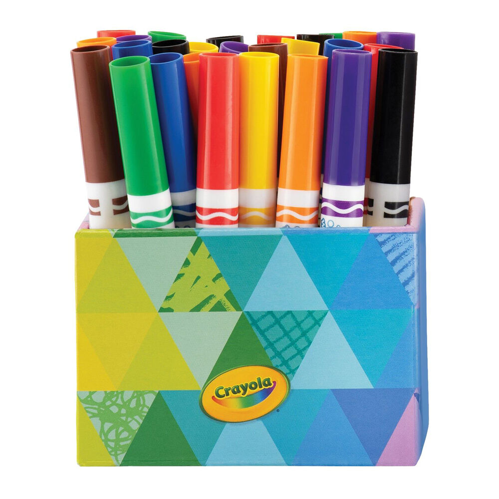 Crayola Ultra Clean Classic Washable Markers Set - 32 Pack Non-Toxic Coloring Markers for Kids, Art Supplies for School, Home & Classroom Activities - Perfect for Drawing, Coloring Books & DIY Crafts