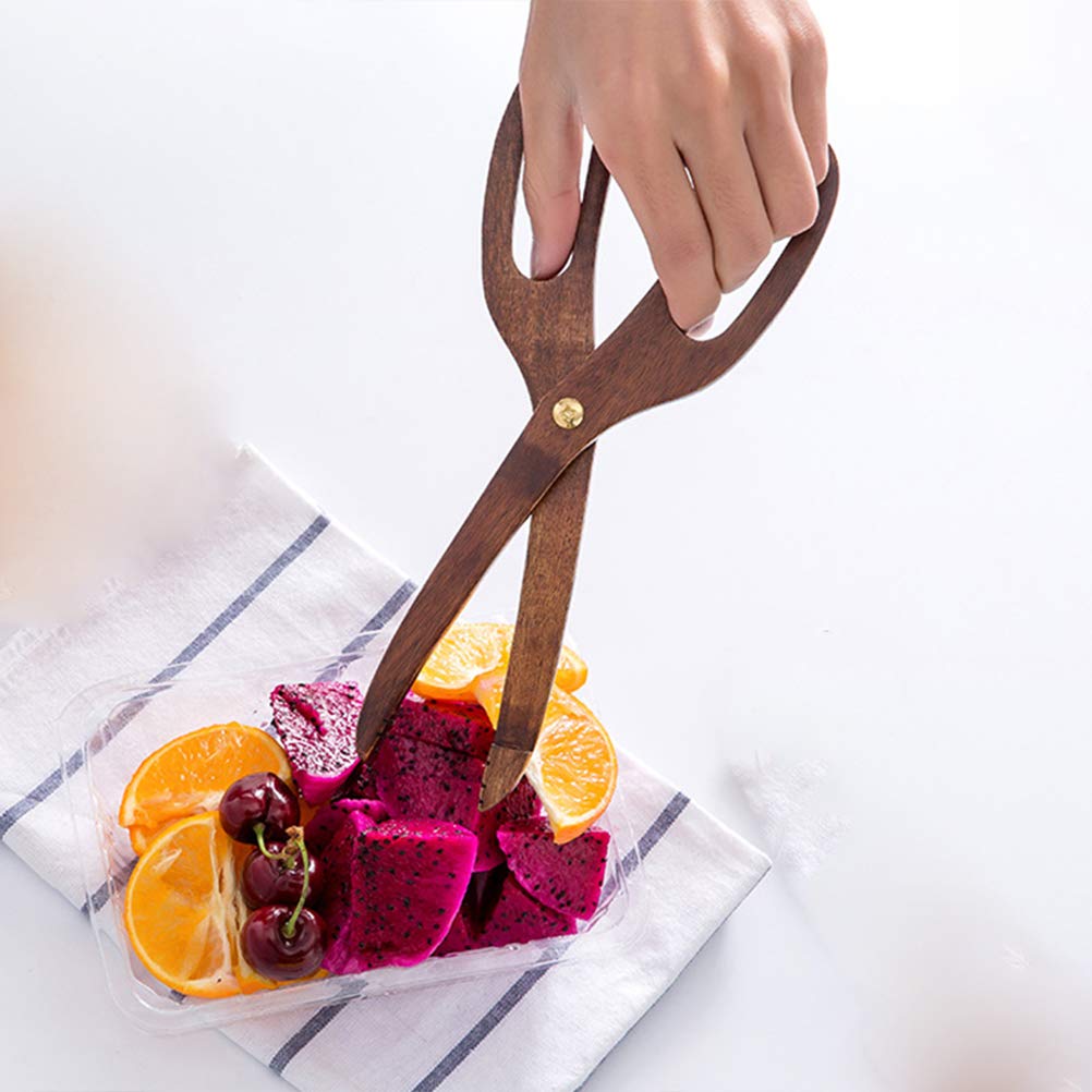 Wooden Bread Tongs - Kitchen Serving Tongs for Bread, Pastries & Food - Perfect for Baking, Serving & Buffet Use