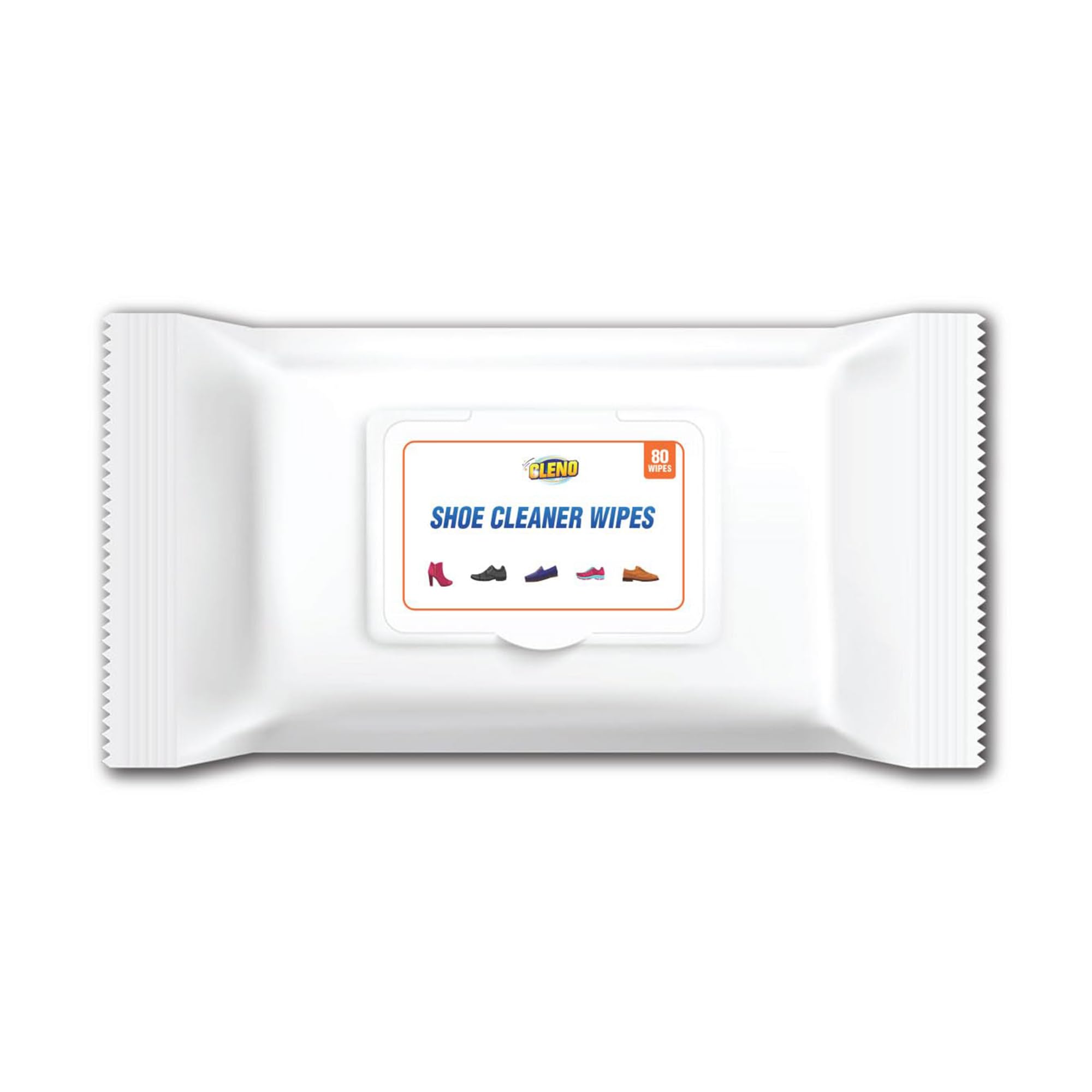 Cleno Shoe Cleaner Wipes - 80 Count | Quick & Easy Cleaning for Sneakers, Loafers, Sandals & Athletic Shoes | Removes Dirt, Mud & Stains | Perfect for Golf, Tennis & Everyday Use | Ready to Use Wet Wipes