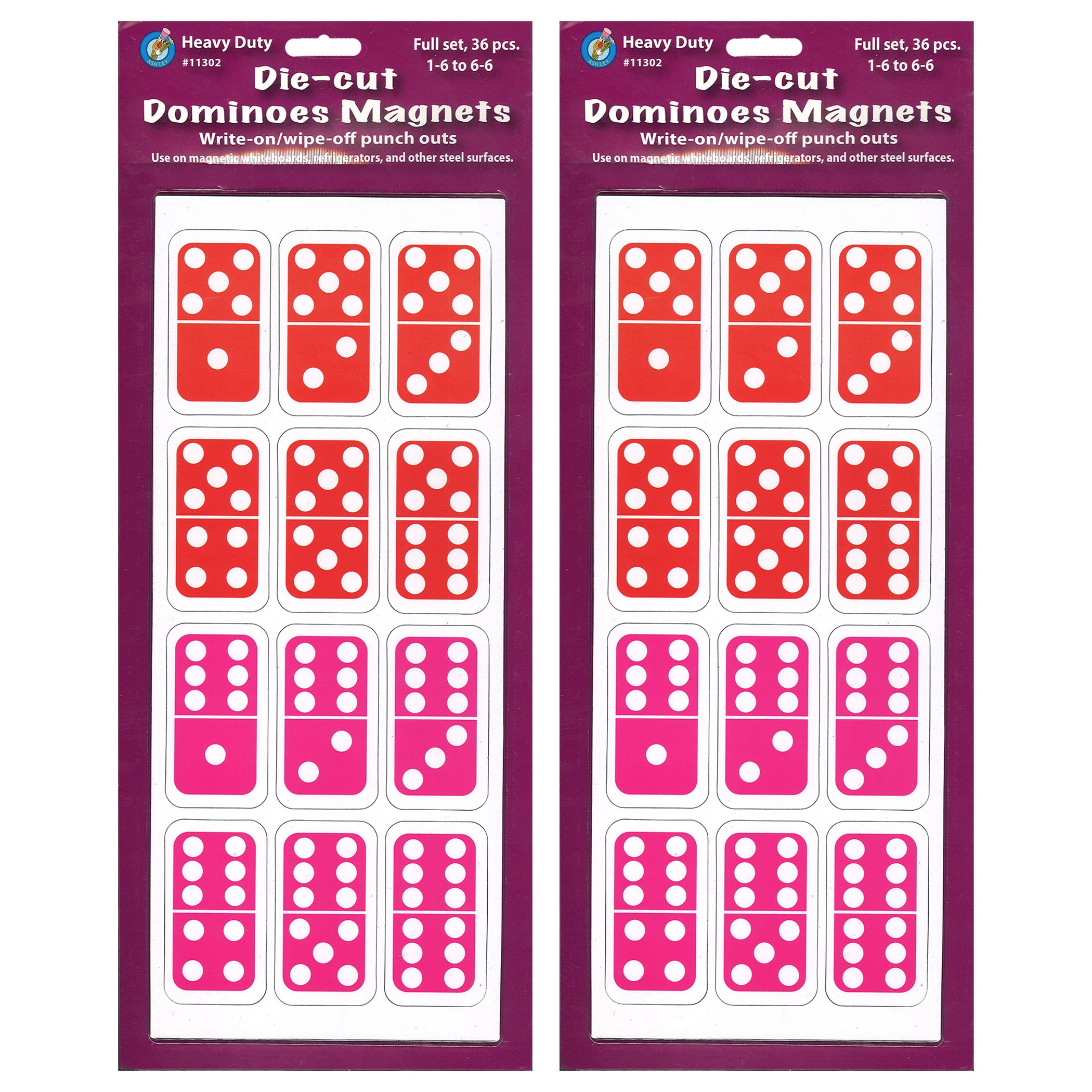 Colorful Educational Magnetic Dominoes Set for Kids - Ashley Productions Die-Cut Learning Toys | Perfect for Classroom Math Games & Homeschool Activities