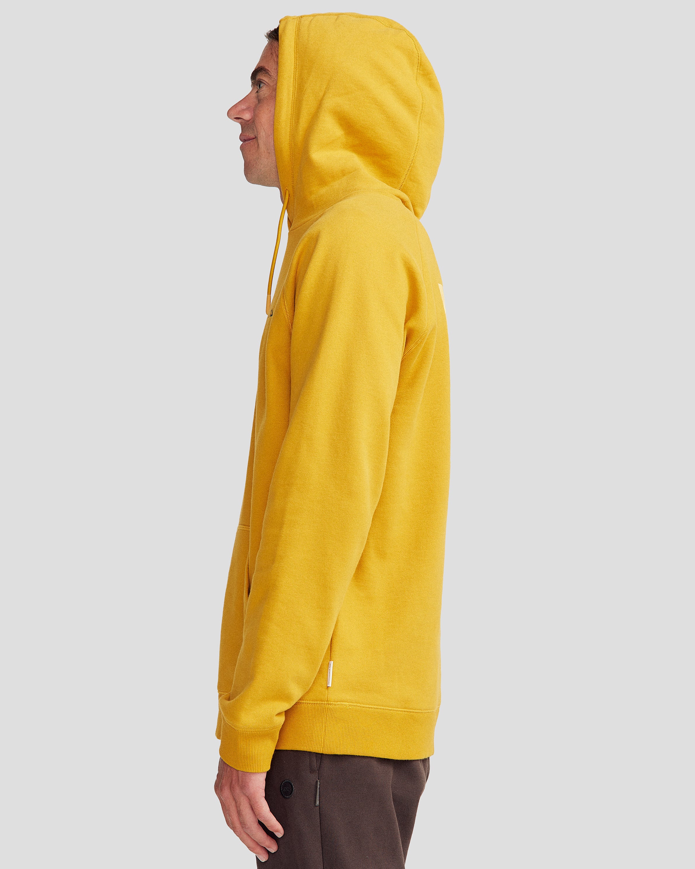 Men's Mountain Camo Brushed Fleece Hoodie - Warm Winter Pullover for Hiking & Outdoor Activities | Golden Color