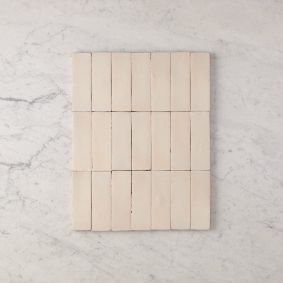 Noosa Semi Gloss Zellige Bone Tile - Premium Ceramic Wall & Floor Tile for Kitchen Backsplash, Bathroom, and Shower Renovation - Easy to Clean & Durable Home Decor