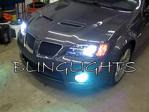 Brand LED White Angel Eye Fog Lights for 2008-2009 Pontiac G8 - High Visibility Driving Lights for Night & Foggy Conditions