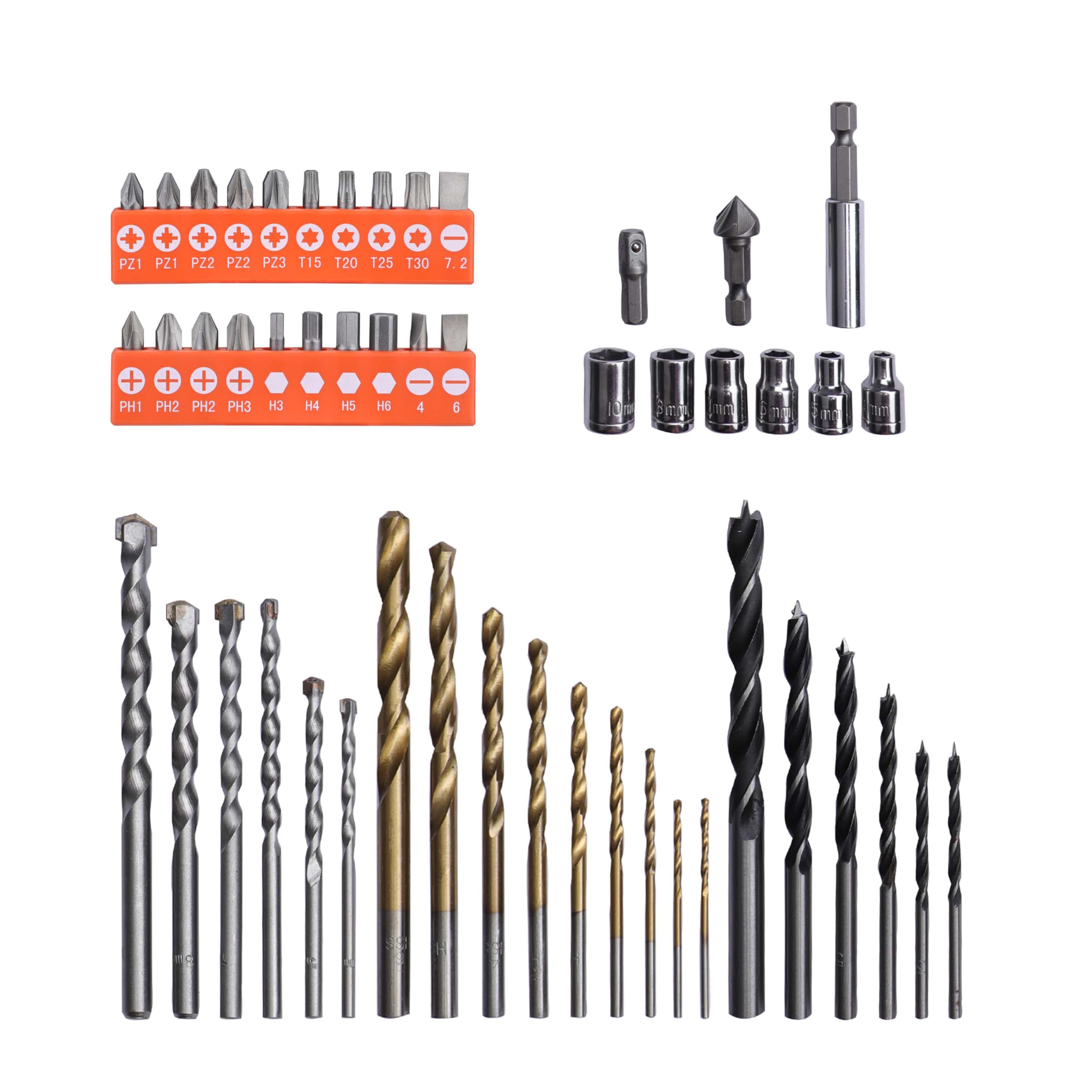 Black + Decker A7188 50-Piece Drill and Screwdriver Bit Set - Premium Steel Construction for Wood, Metal & Plastic - Perfect for DIY Projects, Home Repairs & Professional Use