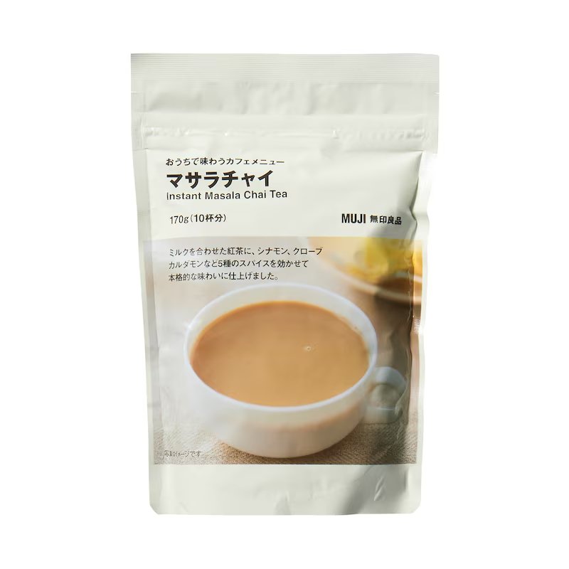 Premium Muji Masala Chai Spiced Instant Tea Powder 170g - Authentic Indian Spiced Tea Blend for Cozy Mornings & Relaxing Evenings