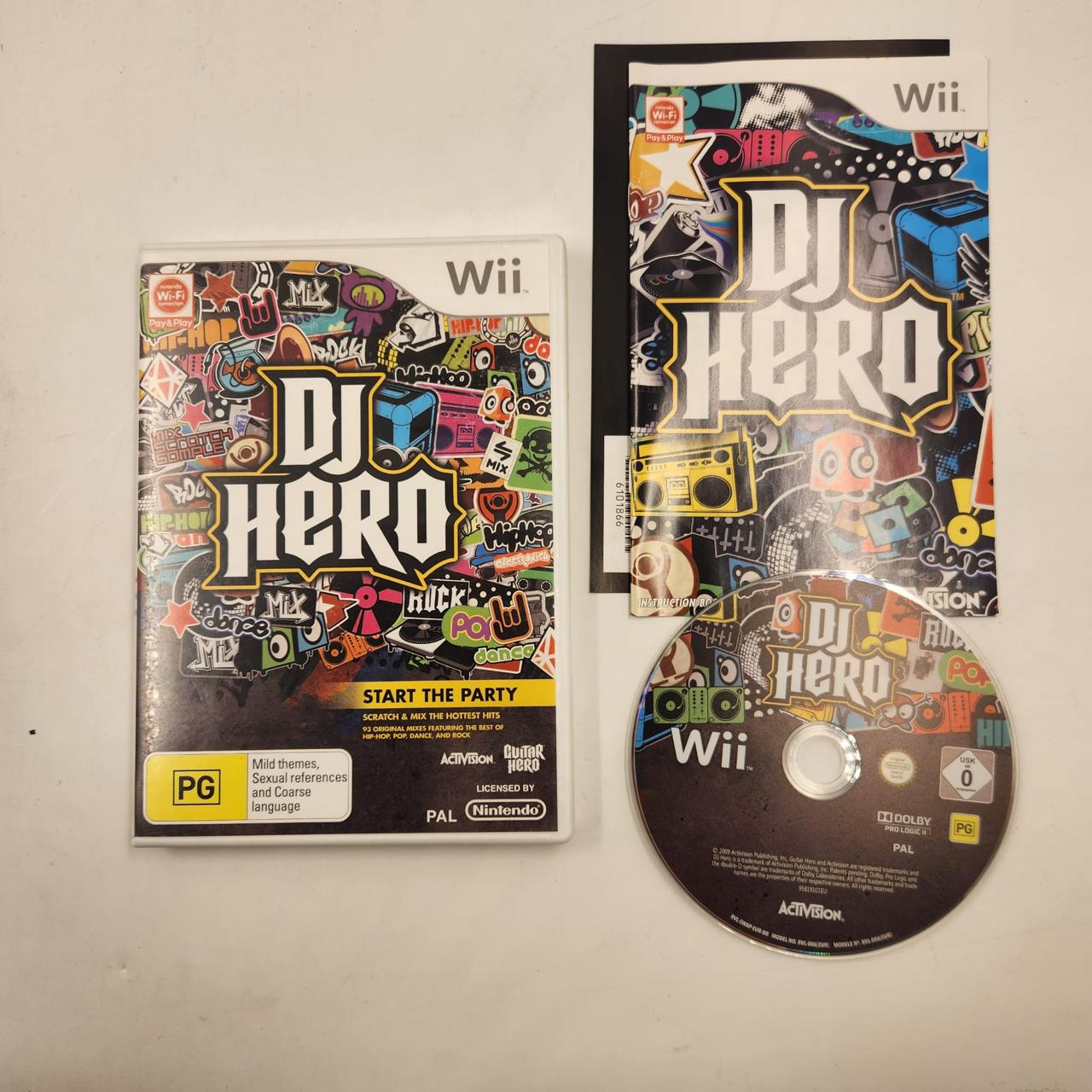 DJ Hero Game for Nintendo Wii - Complete with Manual (PAL Version) | Fun Music Party Game for Family & Friends