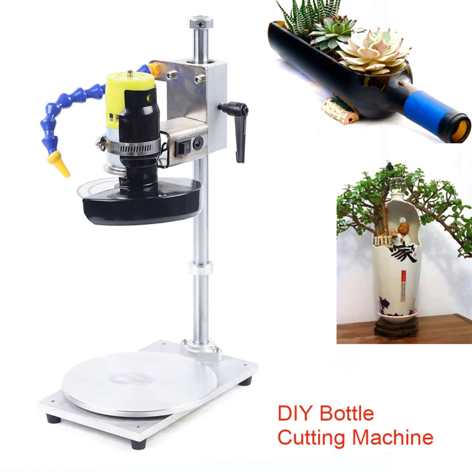 Electric Glass Bottle Cutter Kit - DIY Machine for Cutting Round, Square & Irregular Wine/Beer/Glass/Ceramic Bottles - Perfect for Home Crafts, DIY Projects & Upcycling Decorations