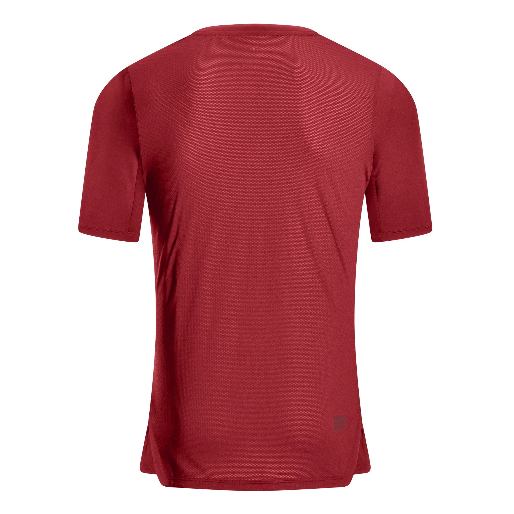 CEP Men's The Run Shirt Round Neck Short Sleeve V5 - Moisture Wicking Athletic Performance Top for Running & Gym Workouts - Dark Red