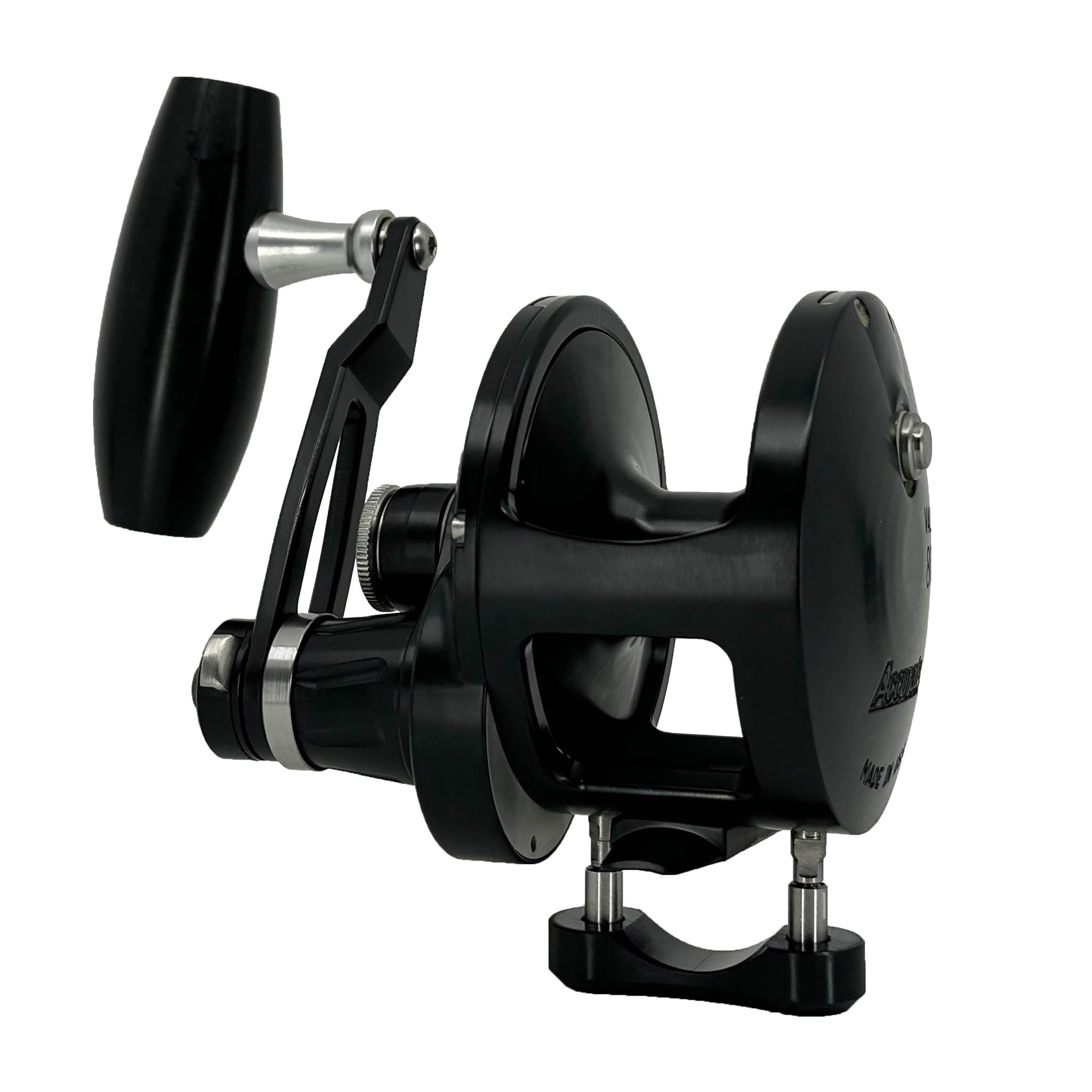 Accurate Valiant Matte Black Lever Drag Fishing Reel - Saltwater & Freshwater Fishing Gear for Offshore, Inshore, and Surf Casting