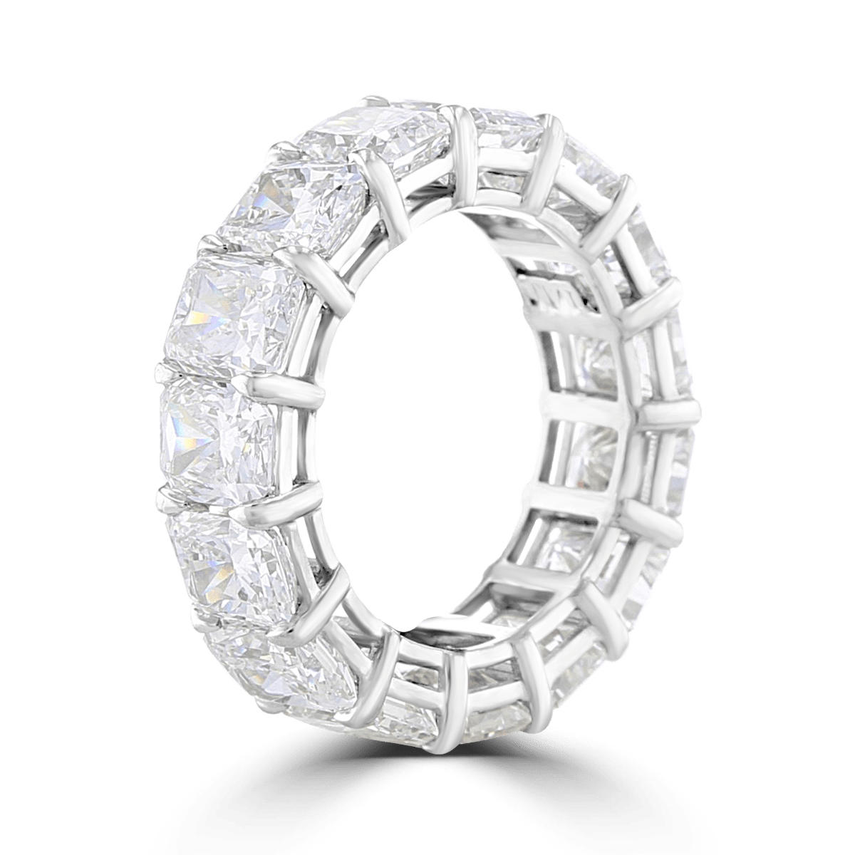 10.85 CTW Platinum Radiant Diamond Eternity Wedding Band for Women - Perfect for Anniversaries, Engagements & Special Occasions