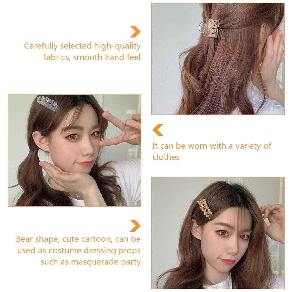 4Pcs Cute Non-Slip Hair Claw Clips for Women & Girls - Strong Hold Ponytail Barrette Hair Clamps - Perfect for School, Work, Gym and Daily Hair Styling