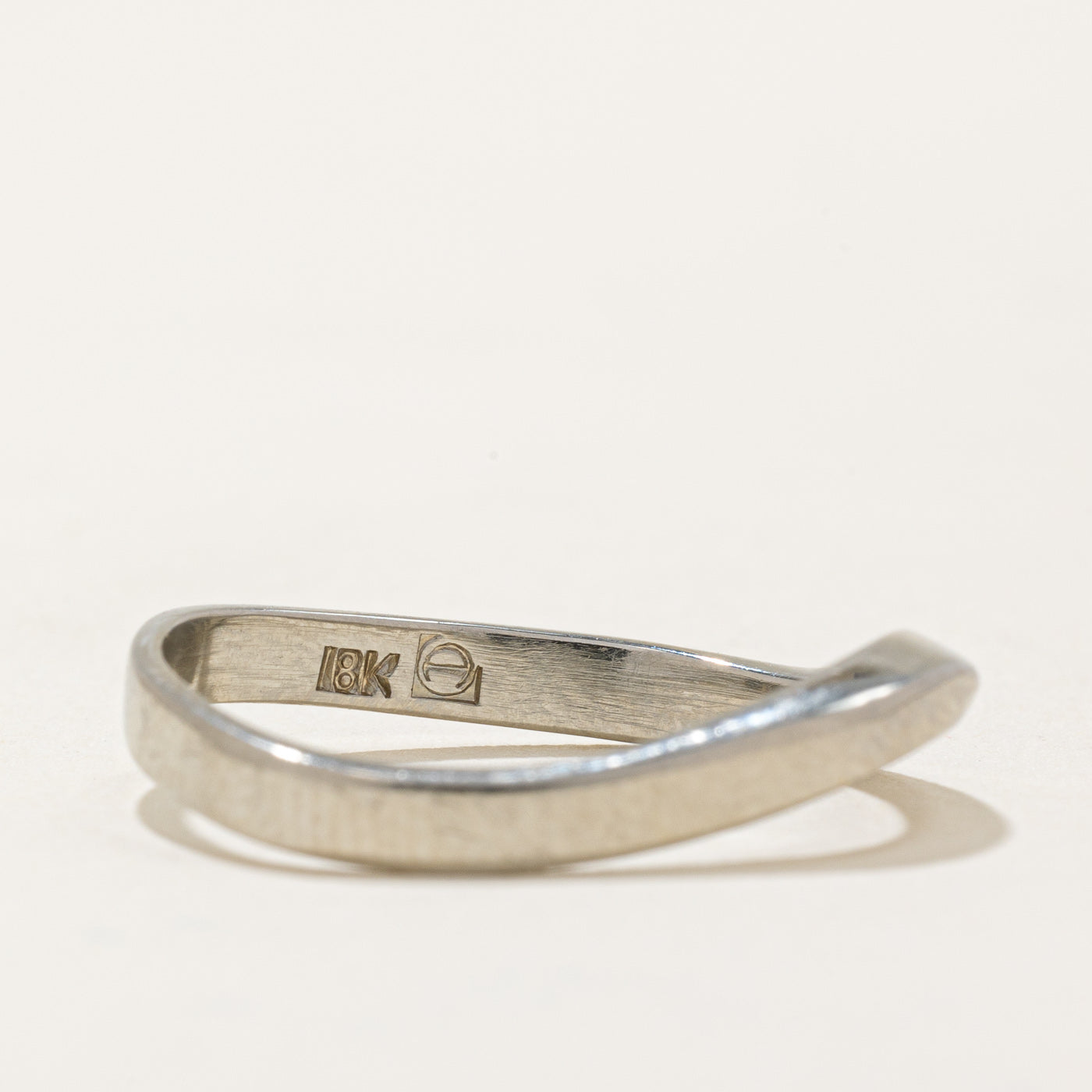 18K White Gold Freeform Ring for Women | Size 7.75 | Handmade Boho Wedding Band, Stackable Ring, Anniversary Gift for Her | Perfect for Daily Wear, Special Occasions & Stacking with Other Rings