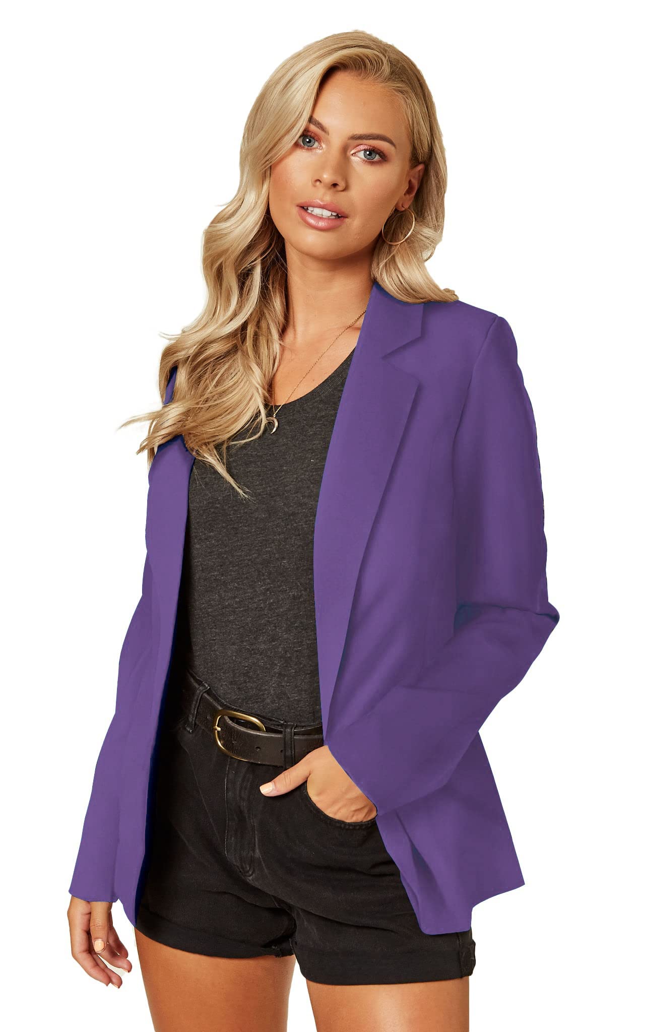 Women's One Button Boyfriend Blazer - Work & Casual Outfits for Office & Daily Wear