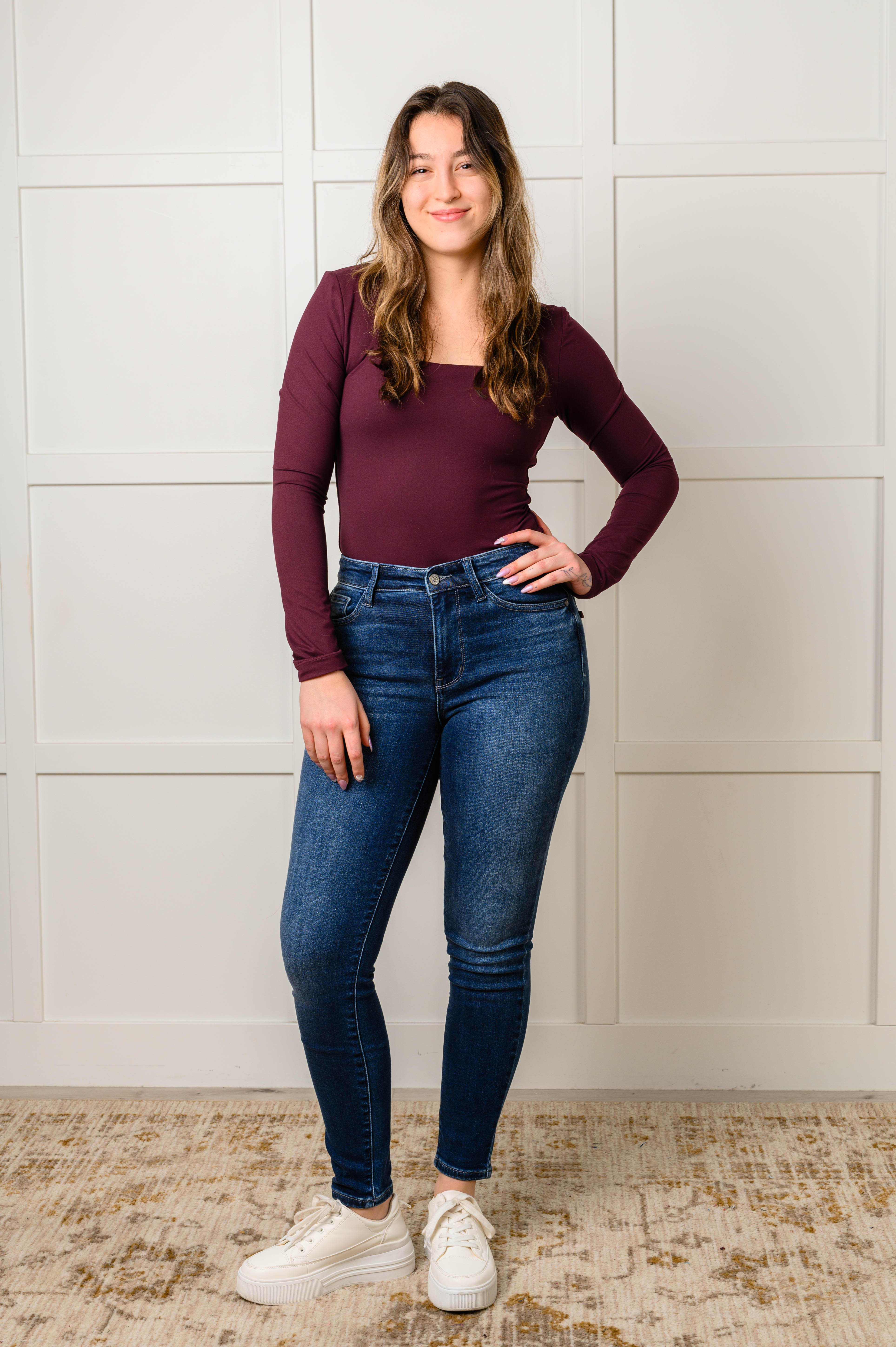 Skylar Mid Rise Thermal Vintage Skinny Jeans for Women - Cozy Winter Stretch Denim Pants - Perfect for Casual Outfits & Cold Weather Fashion