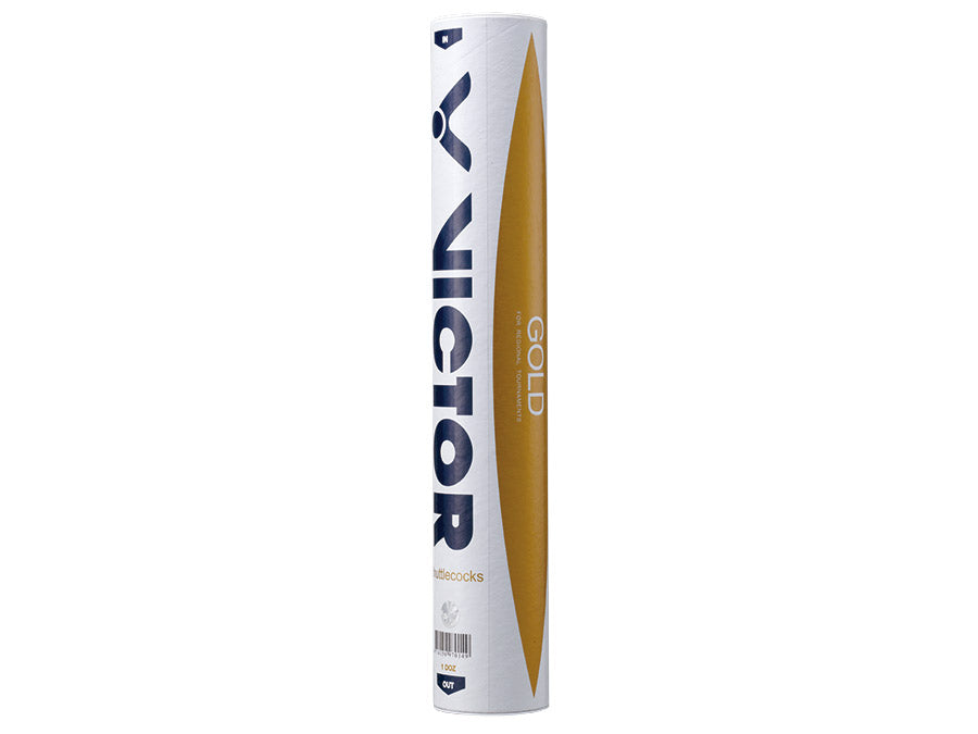 Victor Gold Badminton Shuttlecocks - Premium Feather Shuttlecocks for Professional & Recreational Play - Ideal for Tournaments, Training & Backyard Games