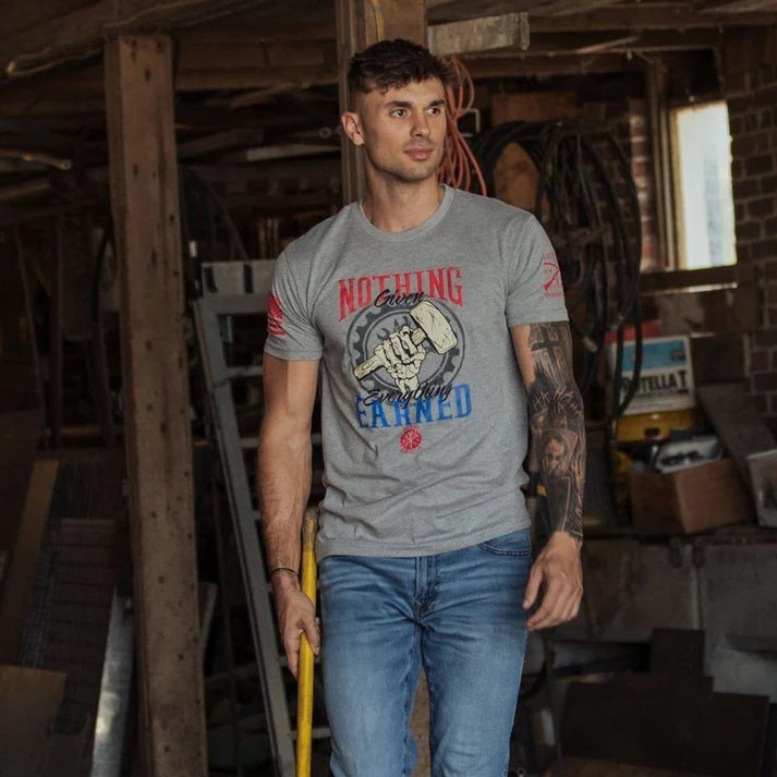Nothing Given T-Shirt - Dark Heather Grey | Comfortable & Stylish Men's Graphic Tee for Casual Wear & Street Fashion