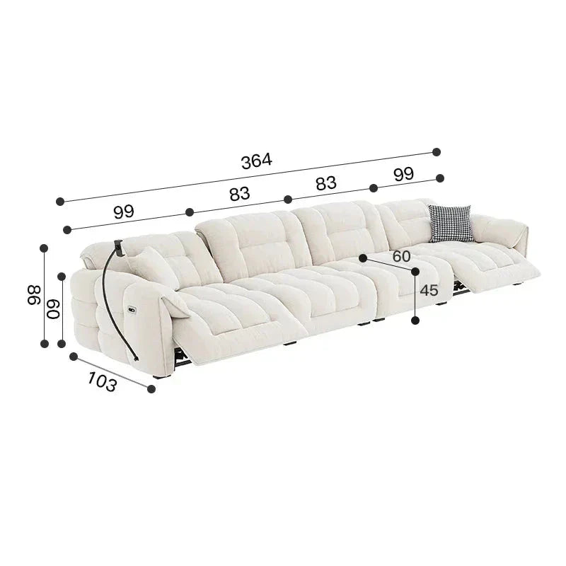 Luxury Electric Recliner Sofa Set - Modern Designer Furniture with Premium Comfort & Adjustable Functionality for Living Room, Home Theater & Office Relaxation