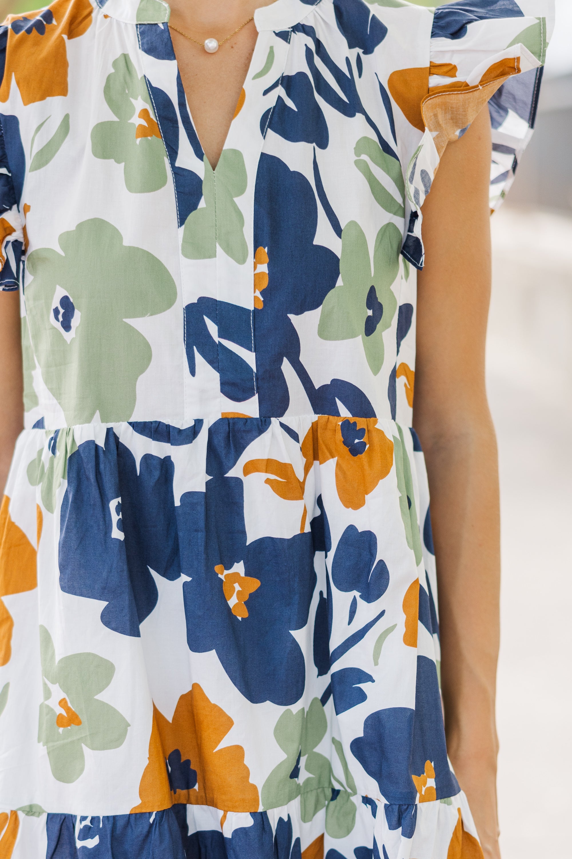Elegant Olive Green Floral Print Dress for Women - Perfect for Summer Parties, Weddings & Casual Outings
