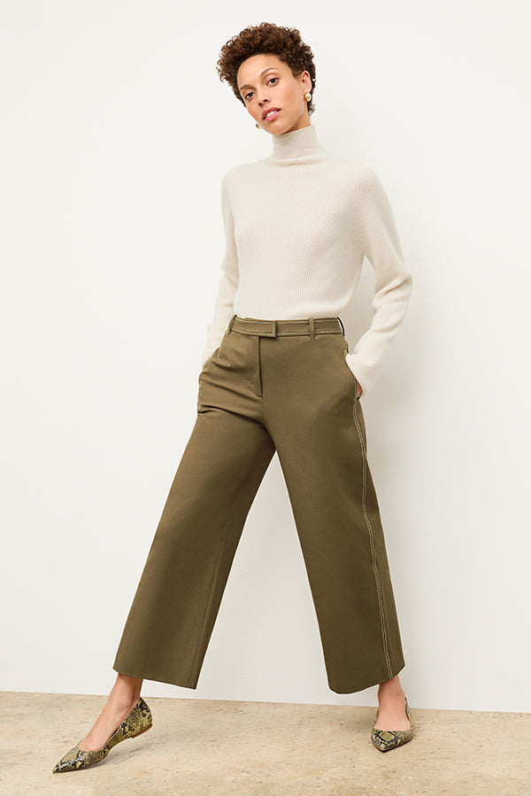 Abby Jean Contrast Stitch Eco-Friendly Better Than Denim Jeans in Oregano - Perfect for Casual Outfits and Sustainable Fashion
