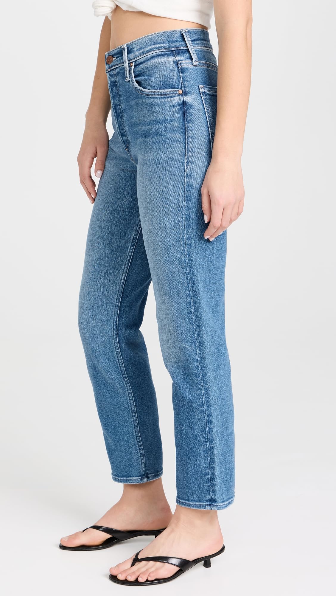 MOTHER Women's The Tomcat High-Rise Skinny Jeans - Stretch Denim Pants for Casual Wear & Night Out