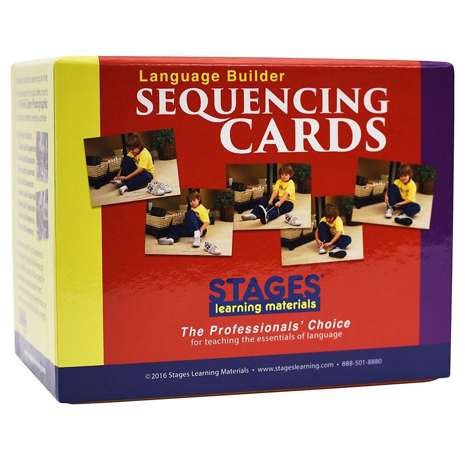 Stages Learning Materials Language Builder Picture Cards & Sequencing Cards (SLM005) - Educational Flash Cards for Autism, Speech Therapy & ESL Learning - Perfect for Classrooms, Homeschooling & Special Needs Education