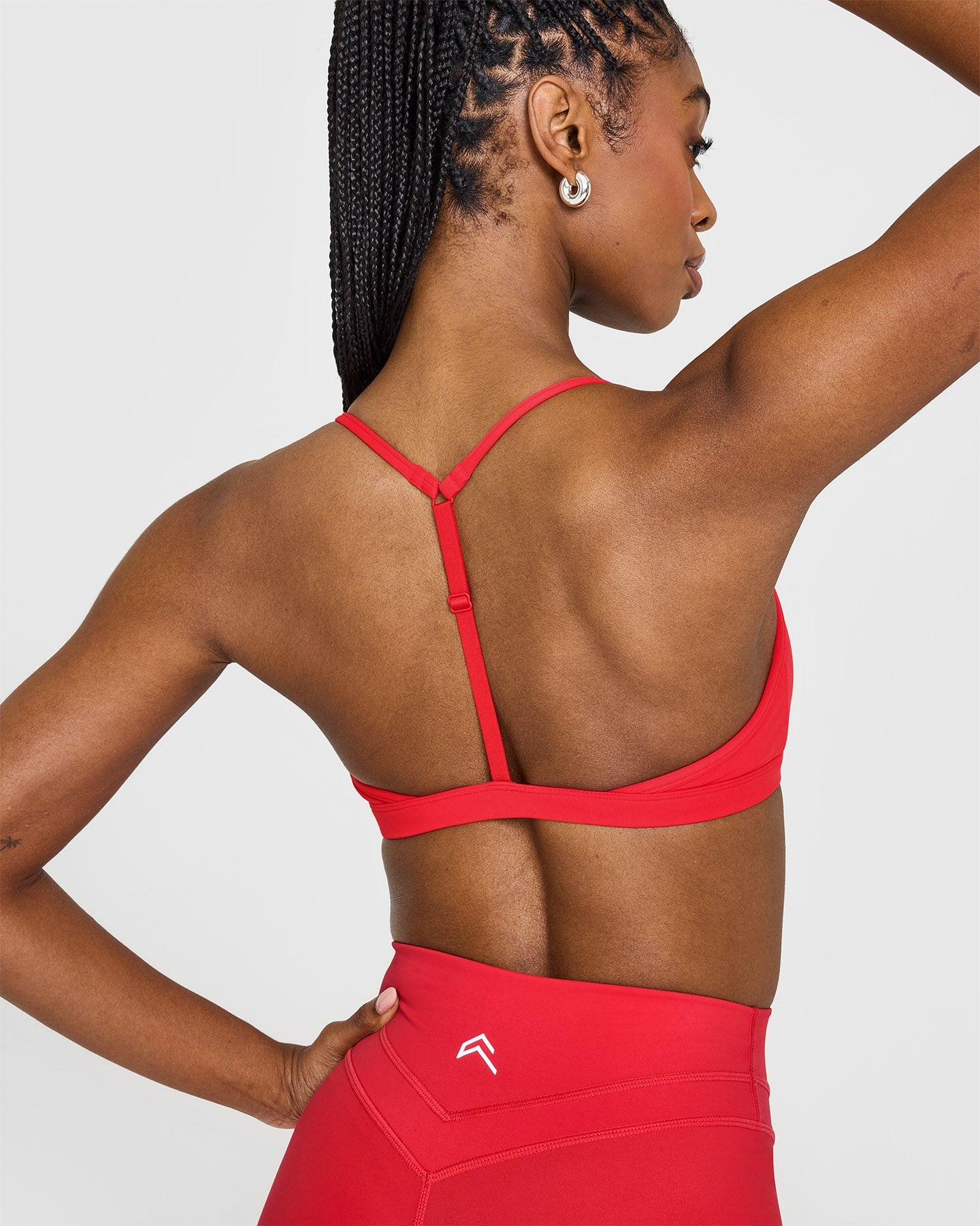 EasyLift™ Ultra Minimal V Neck Bralette - Seamless Wireless Comfort Bra for Women | Muscle Mommy Red | Perfect for Yoga, Lounge & Everyday Wear