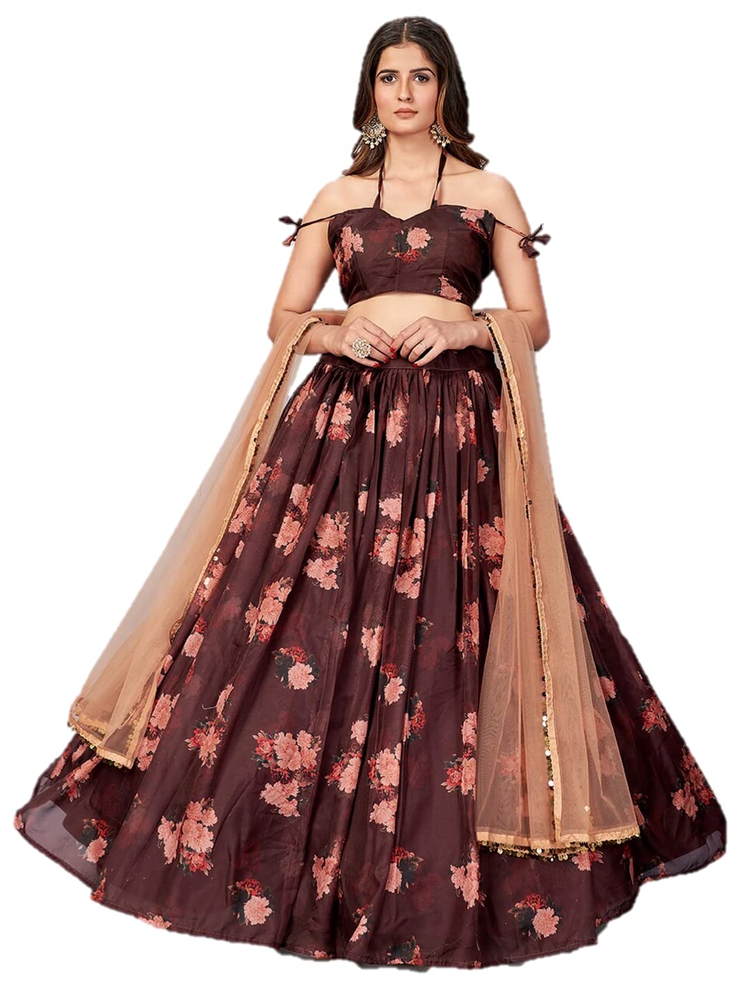 Exquisite Indian Designer Embroidered Net Lehenga Set with Stitched Blouse & Dupatta for Women | Perfect for Weddings, Festivals & Special Occasions