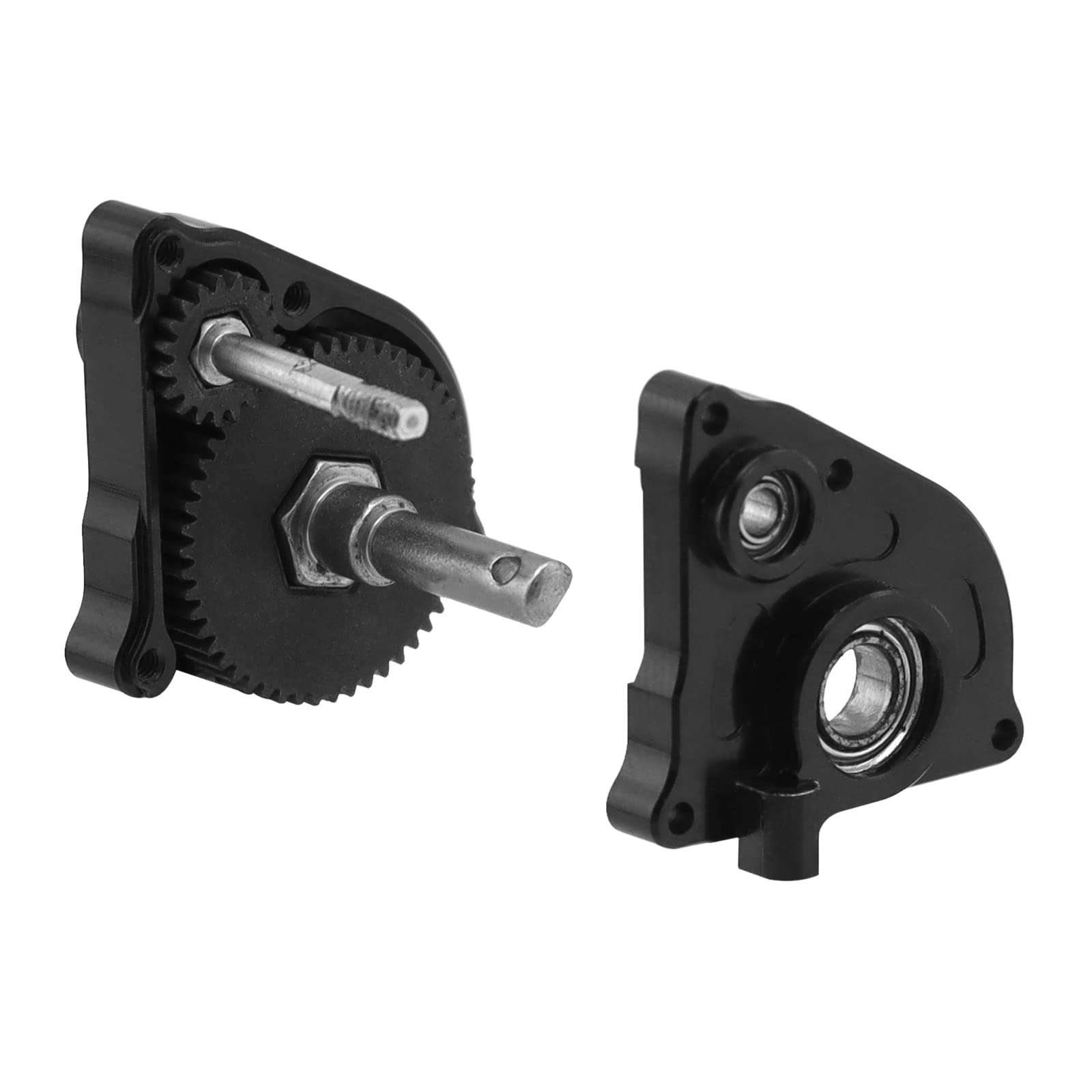 Metal Gearbox Gear Set with Shaft & Motor Gear for Axial SCX24 1/24 RC Crawler Car - Upgrade Parts AXI00001 AXI00002 AXI00005 AXI00006 | Durable RC Transmission Gears for Off-Road Crawling & Trail Performance