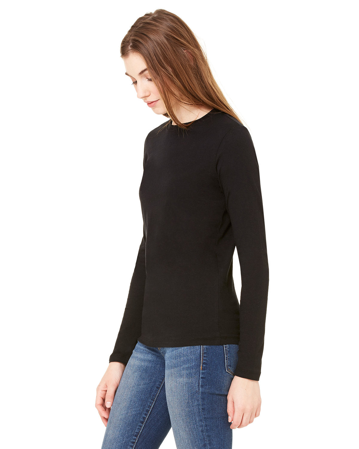 Bella + Canvas B6500 Women's Long Sleeve Jersey T-Shirt - Soft & Comfortable Casual Wear for Everyday, Workout, and Layering