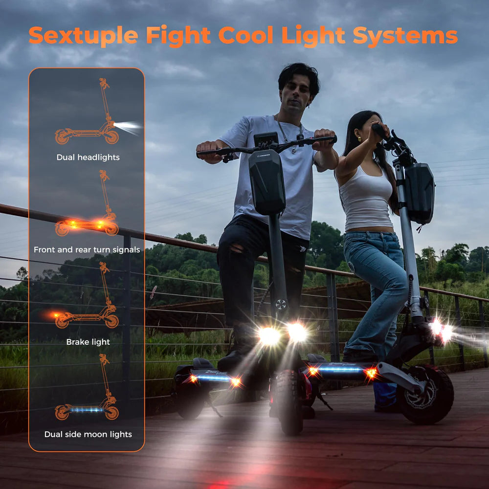 Circooter Raptor Pro 1600W Dual Motor Electric Scooter - 28 MPH Top Speed & 31 Mile Range - Commuter Scooter for Adults - Perfect for Urban Travel & Last-Mile Transportation