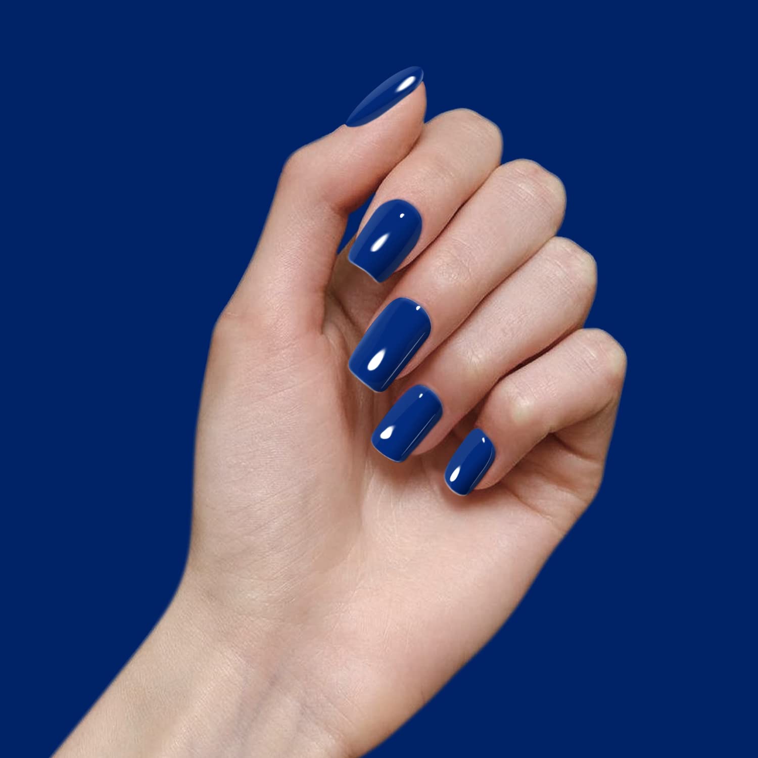 Vishine 4Pcs Blue Gel Nail Polish Kit - Aquarius Holy Water Collection, Baby Blue Navy Blue Shimmer Glitter Colors for Nail Art | Perfect for Girls, Women, DIY Manicures at Home, Salon & Party Nails