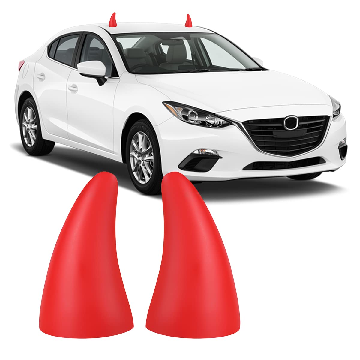 3D Devil Horn Stickers for Car - Anti-Collision Protector for SUV, Truck