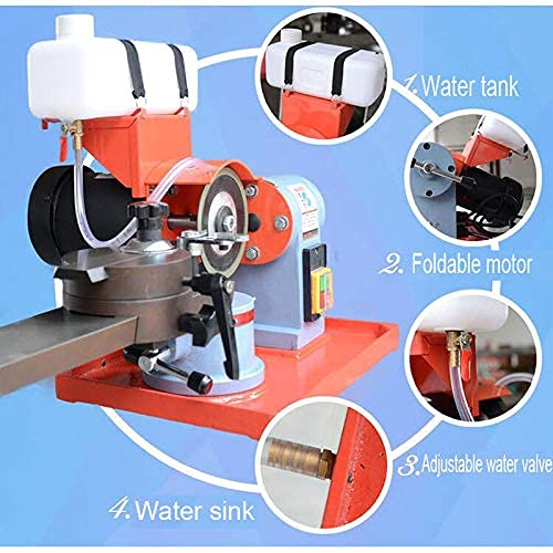 Carbide Saw Blade Sharpener 5in Grinding Wheel 220V - for Woodworking & Metal Cutting