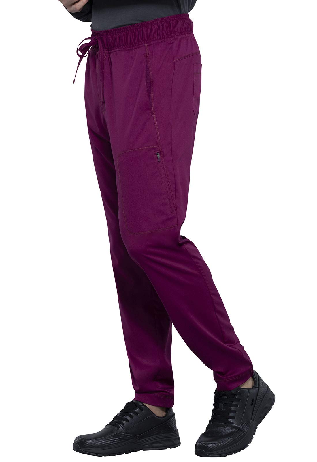 Cherokee Men's Scrubs Pants - Natural Rise Jogger Style with Zip Cargo Pockets WW012 | Comfortable Medical Workwear for Doctors, Nurses & Healthcare Professionals