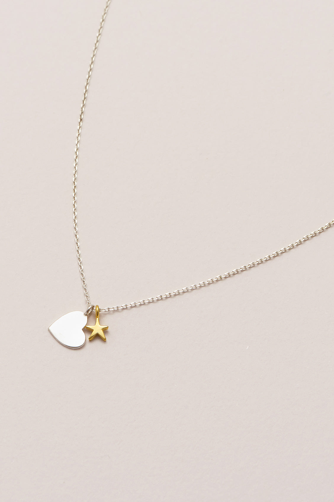Double Charm Heart and Star Necklace for Women - Dainty Gold/Silver Layered Pendant Jewelry - Perfect Gift for Valentine's Day, Anniversary & Everyday Wear