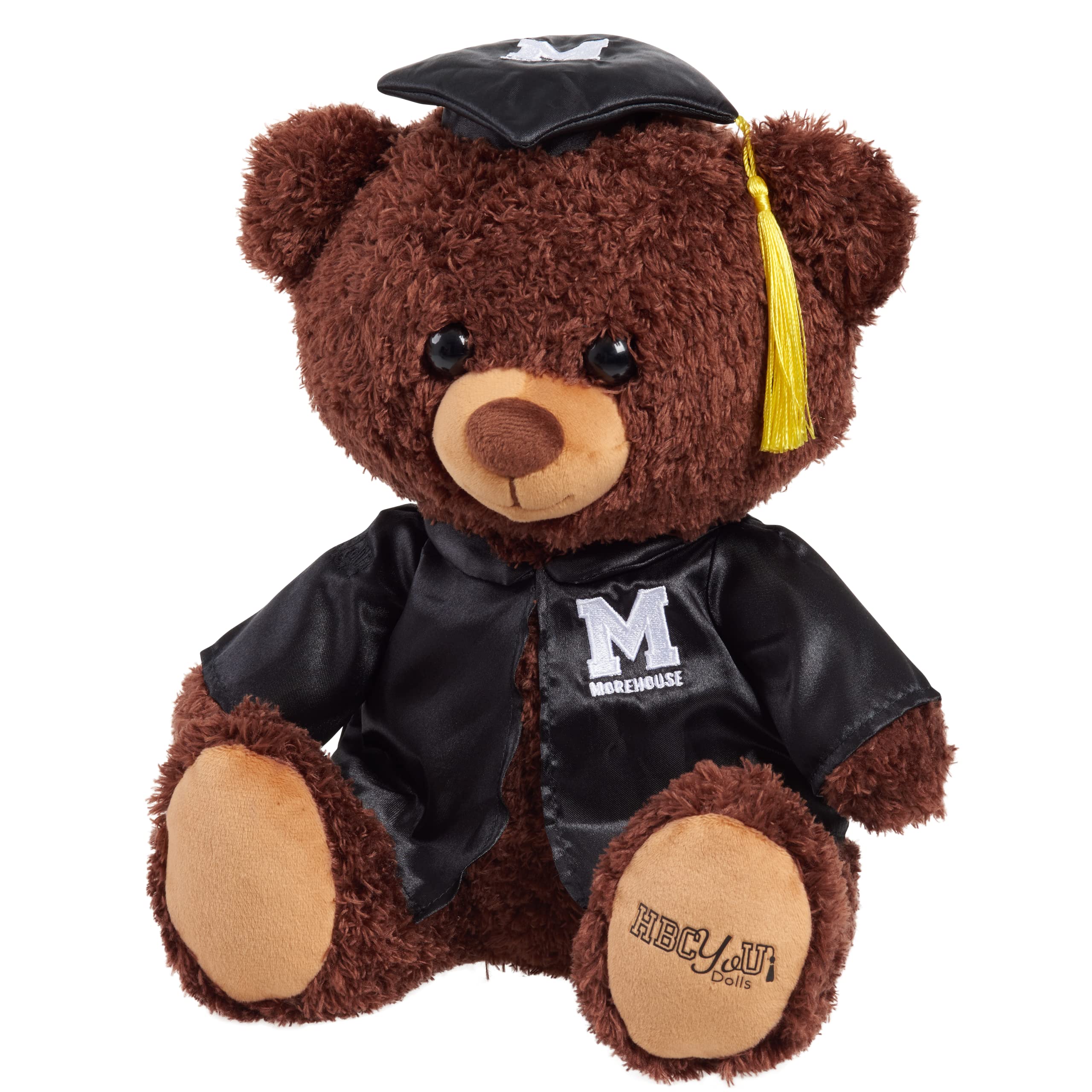Just Play Purpose Toys HBCyoU Morehouse 10-inch Snuggly Graduate Teddy Bear - Soft Plush Graduation Gift for Kids Ages 3+, Perfect for Graduation Parties, School Celebrations & Nursery Decor