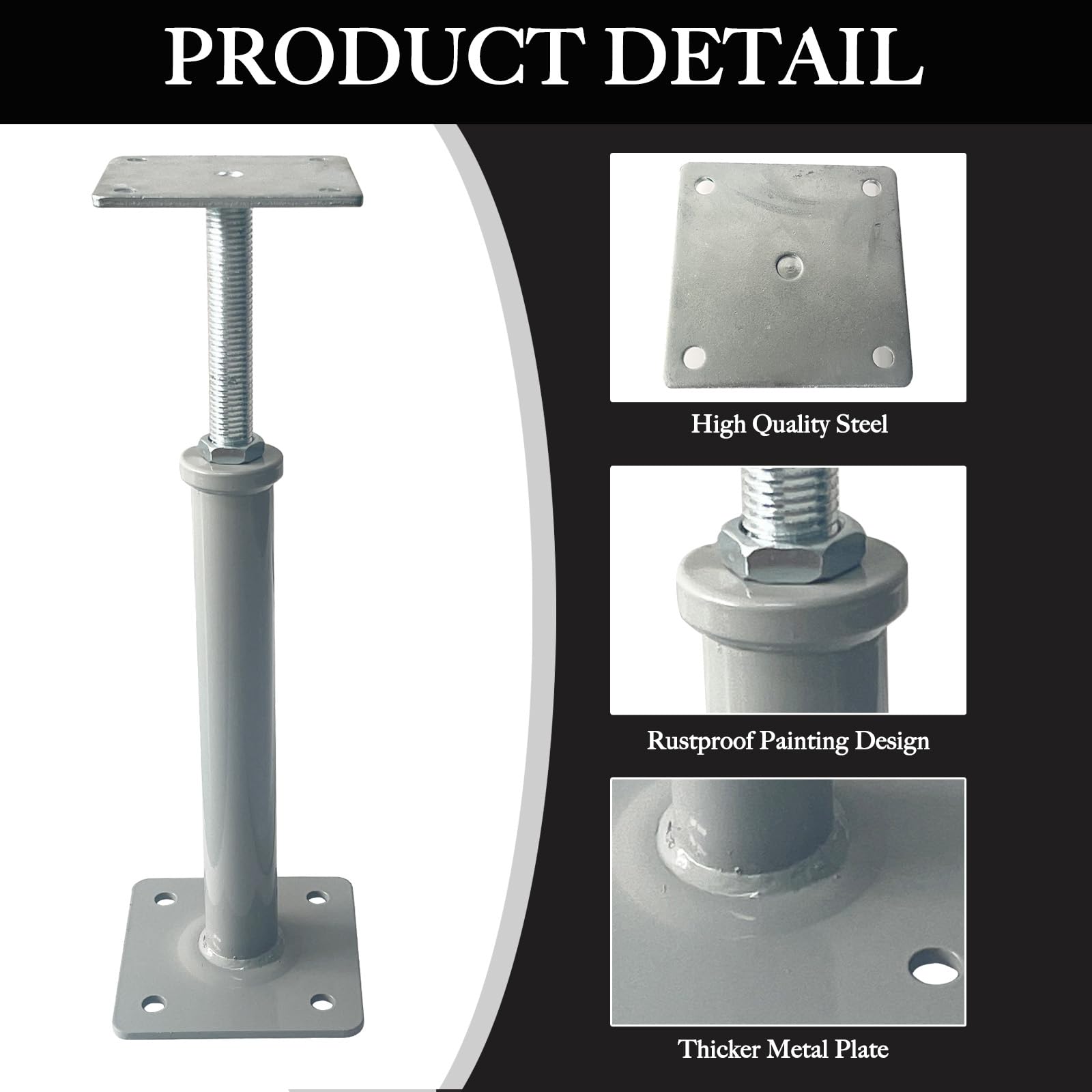 4 PCS Heavy Duty Adjustable Floor Jacks - 8800 lbs Capacity Each, 11.8