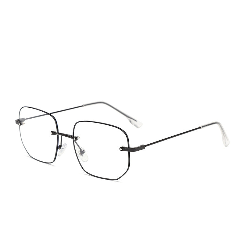 Ultra Lightweight Anti Blue Light Reading Glasses - Large Metal Frame for Men & Women - Reduce Eye Strain for Computer Work, Gaming & Night Reading