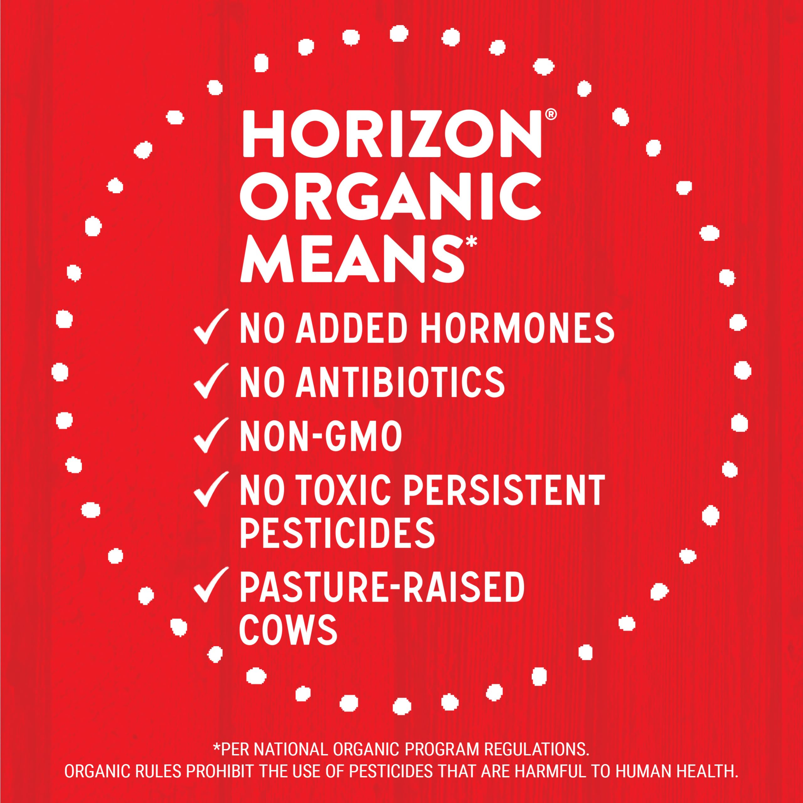Horizon Organic Whole Milk 18-Pack, 8 fl oz Cartons - Perfect for School Lunches, Office Snacks & Healthy Family Breakfasts