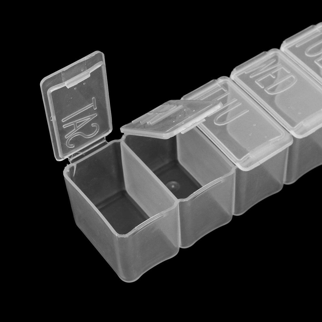 uxcell 7-Day Weekly Pill Organizer Box - 2 Pack | Portable Medicine Storage for Vitamins, Supplements & Daily Medications | Perfect for Travel, Home & Office Use