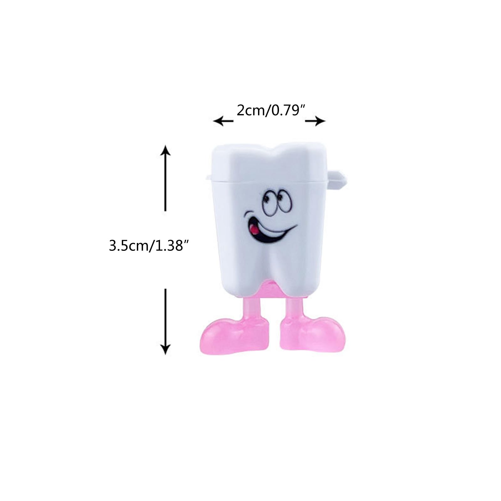 50-Piece Baby Tooth Storage Box - Cute Cartoon Kids Teeth Organizer for First Tooth Keepsake - Plastic Milk Teeth Collection Case (3.5x2cm/1.4x0.8in) - Perfect for Baby Memory Books, Tooth Fairy Gifts & Childhood Memorabilia
