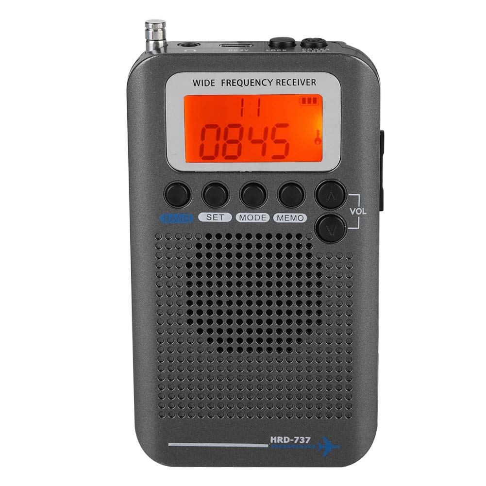 Wendry AM FM Portable Radio Receiver - Full Band Aircraft & VHF Radio with 4 Search Modes (AIR/FM/AM/CB/SW/VHF) | Compact Pocket Radio for Travel, Emergency, Outdoor Adventures & Aviation Enthusiasts