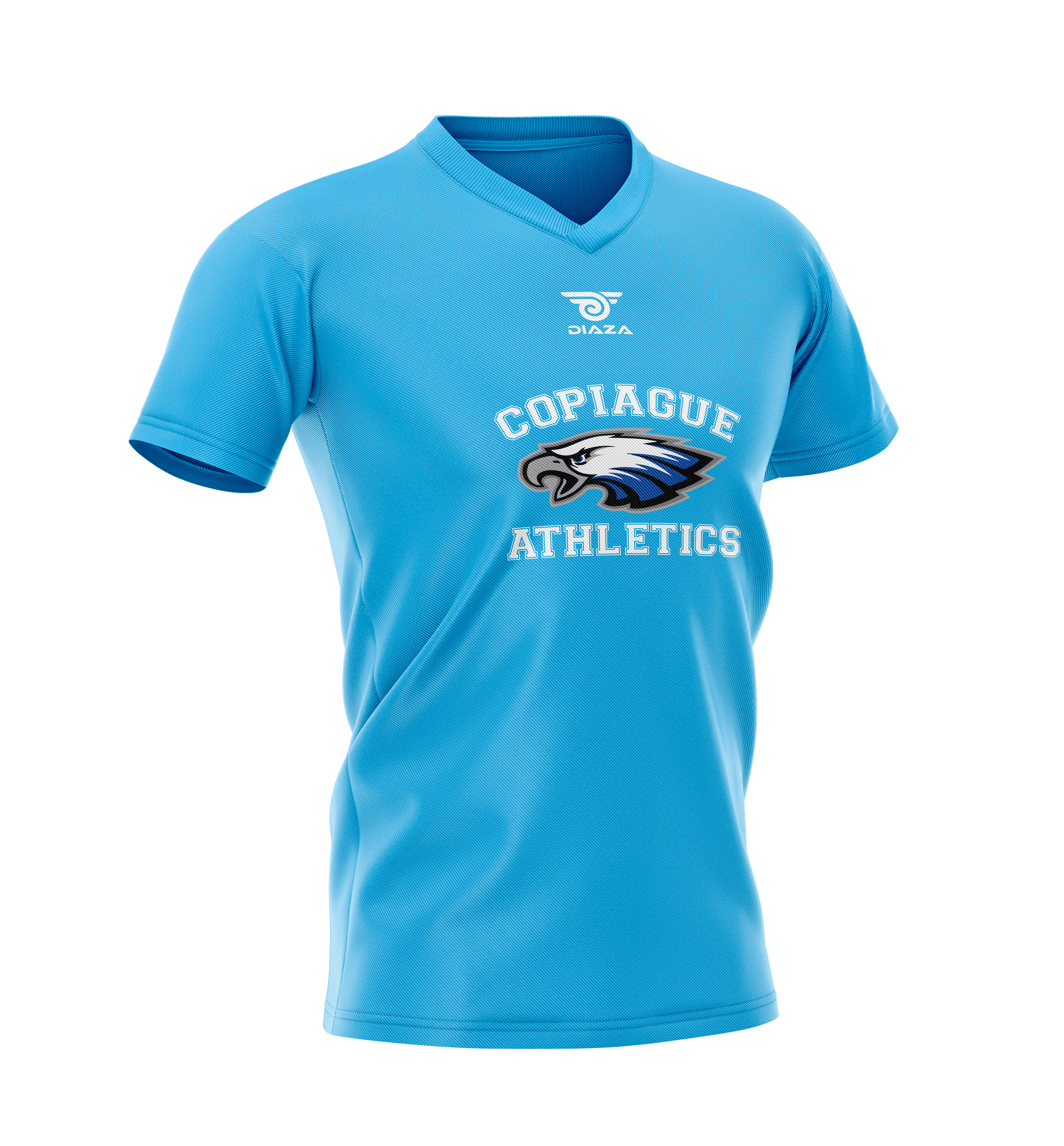 Copiague Athletics Men's Cotton T-Shirt - Soft Comfortable Blue Tee for Casual Wear & Gym Workouts