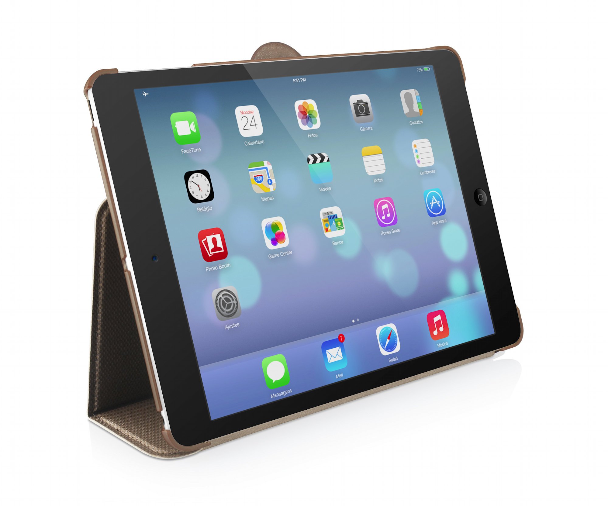 Macally Bookstand Case with Stand Function for iPad Air (5th/4th Gen) - Adjustable Viewing Angle, Protective Cover, Lightweight Design - Perfect for Reading, Watching Movies & Working (Brown, Model 18026)